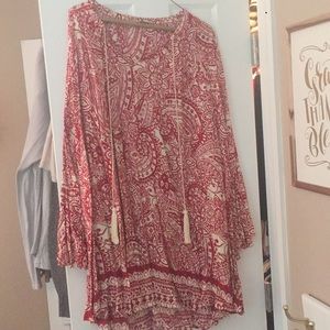 UMGEE bell sleeved dress with tassels